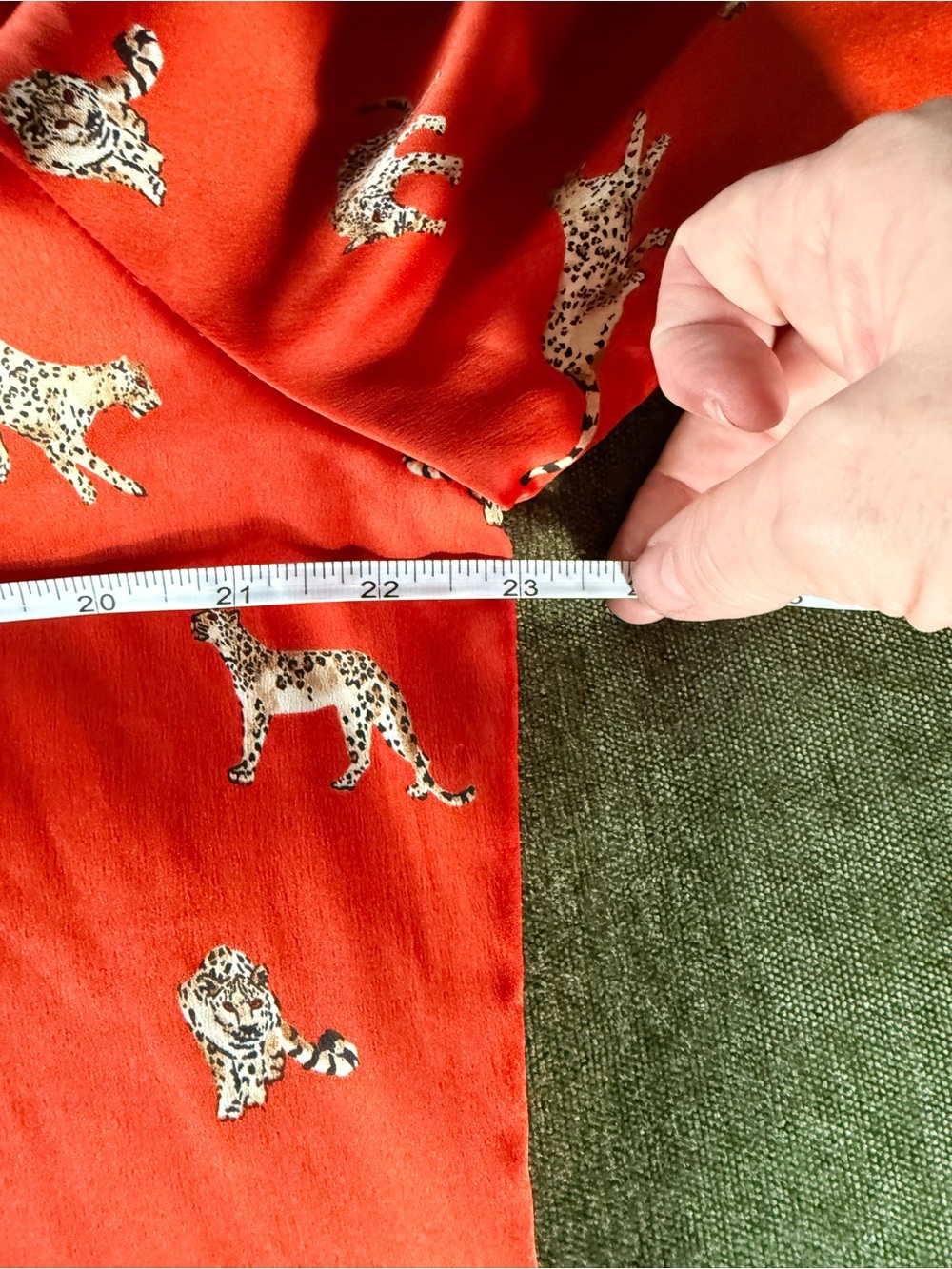 Chico's Bright Orange Leopard-Print Blouse - Picture 4 of 4